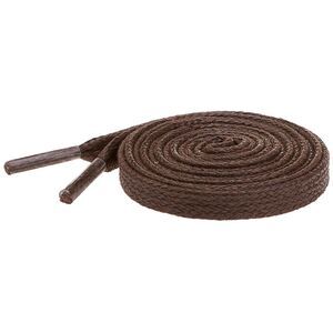 1 Pair Flat Shoe Laces, Unisex Waxed Cotton Athletic Shoelaces Dark Coffee